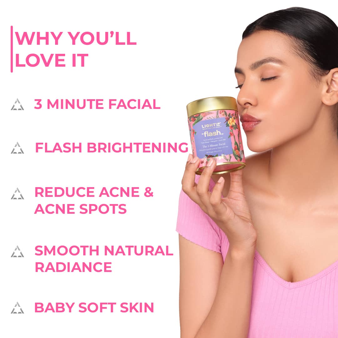 Features of Flash powder face wash