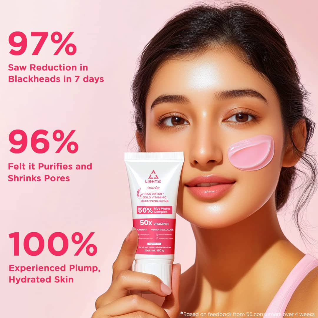 Sunrise 50% Rice Water De-Tanning Face Scrub - Suitable for all skin types